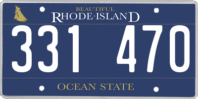 RI license plate 331470