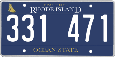 RI license plate 331471