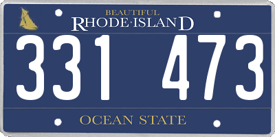 RI license plate 331473