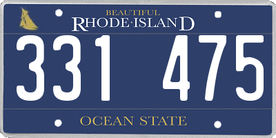 RI license plate 331475