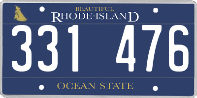 RI license plate 331476