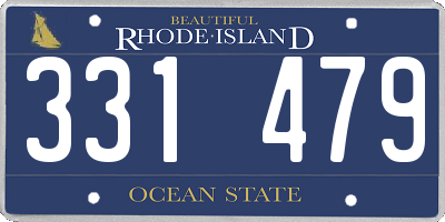 RI license plate 331479
