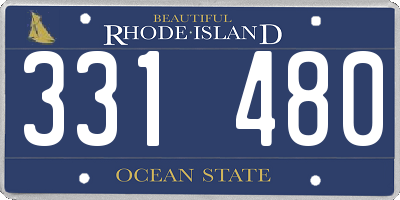 RI license plate 331480