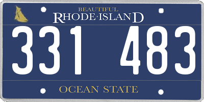 RI license plate 331483