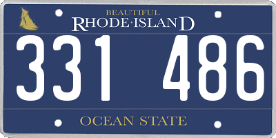 RI license plate 331486