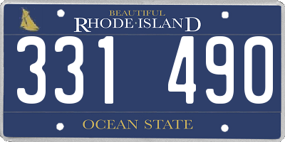 RI license plate 331490