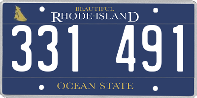 RI license plate 331491