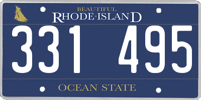 RI license plate 331495