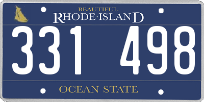 RI license plate 331498
