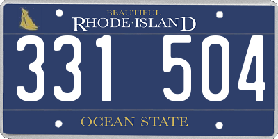 RI license plate 331504