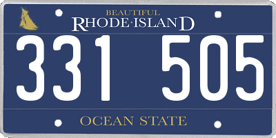 RI license plate 331505