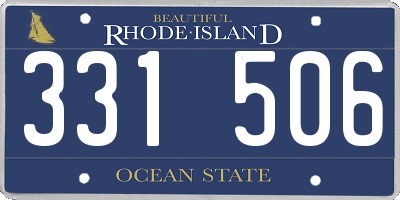 RI license plate 331506