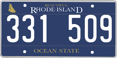 RI license plate 331509