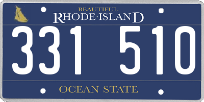 RI license plate 331510