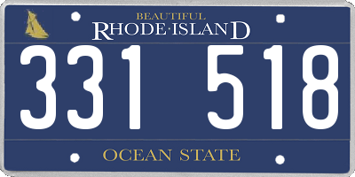 RI license plate 331518