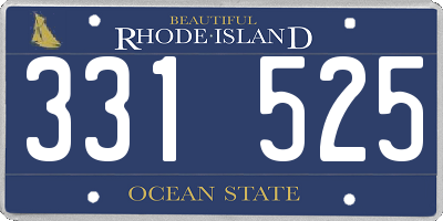 RI license plate 331525