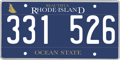 RI license plate 331526