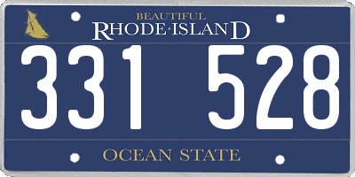 RI license plate 331528