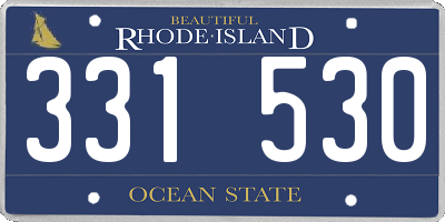 RI license plate 331530
