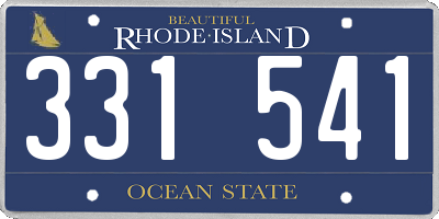 RI license plate 331541