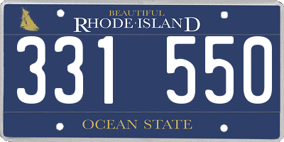 RI license plate 331550