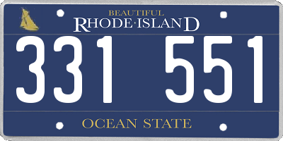 RI license plate 331551