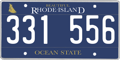 RI license plate 331556