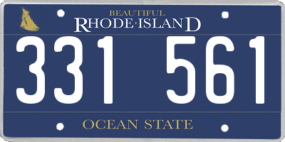 RI license plate 331561