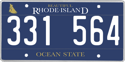 RI license plate 331564