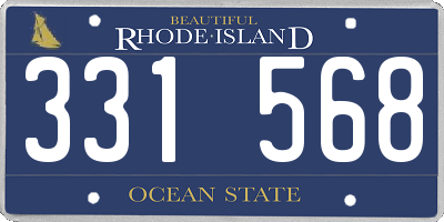 RI license plate 331568