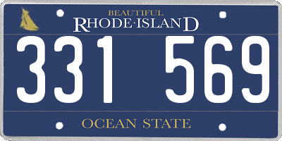 RI license plate 331569