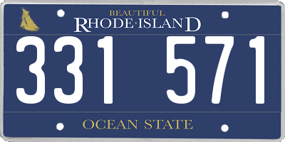 RI license plate 331571
