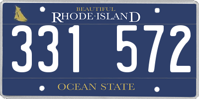 RI license plate 331572