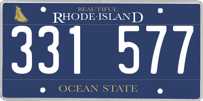 RI license plate 331577
