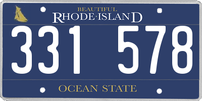 RI license plate 331578