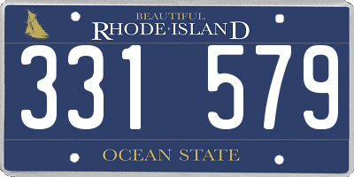 RI license plate 331579