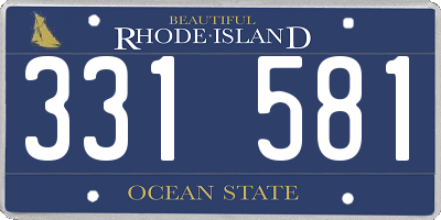 RI license plate 331581