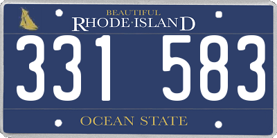 RI license plate 331583