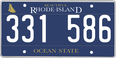 RI license plate 331586