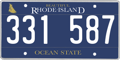RI license plate 331587