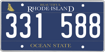RI license plate 331588