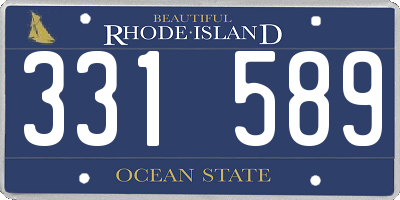 RI license plate 331589