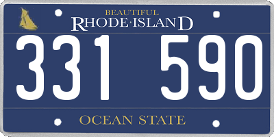 RI license plate 331590