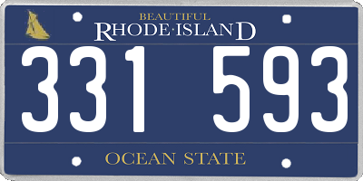 RI license plate 331593