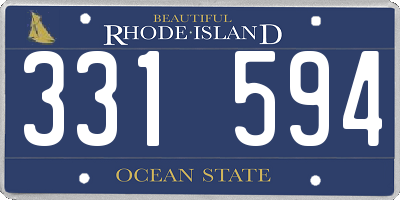 RI license plate 331594