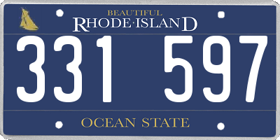 RI license plate 331597