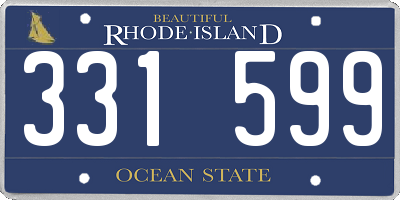 RI license plate 331599