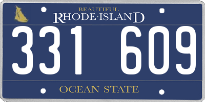 RI license plate 331609