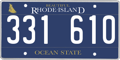 RI license plate 331610