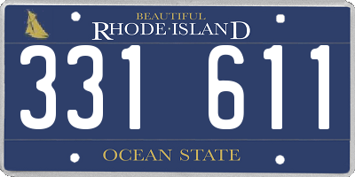 RI license plate 331611